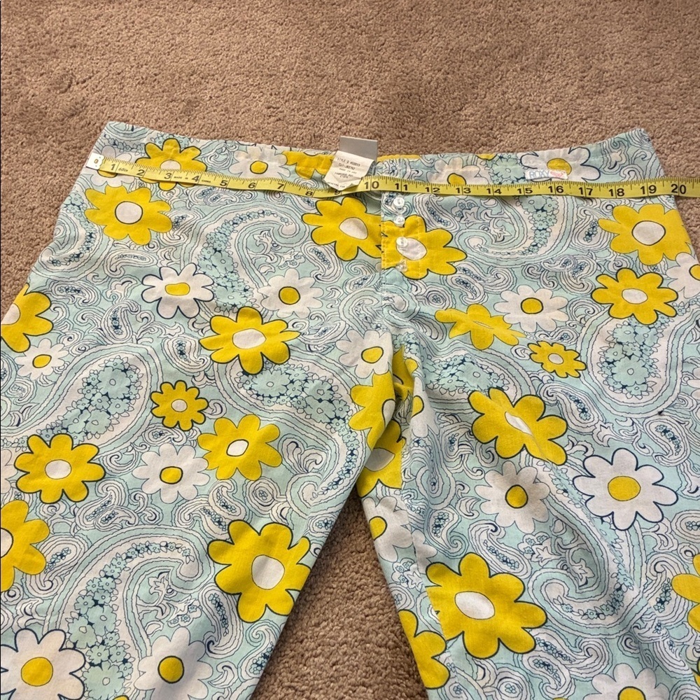 Vintage Roxy Floral Paisley Pajama Bottoms - Yellow and Blue - Picture 3 of 6